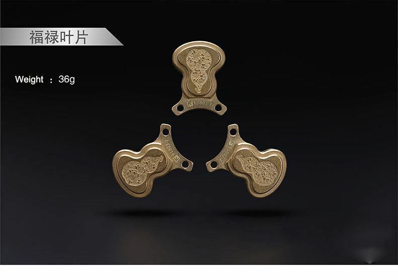 FEGVE Diy Fidget Hand Spinner Triangle Matte Brass/Copper Finger Toy EDC