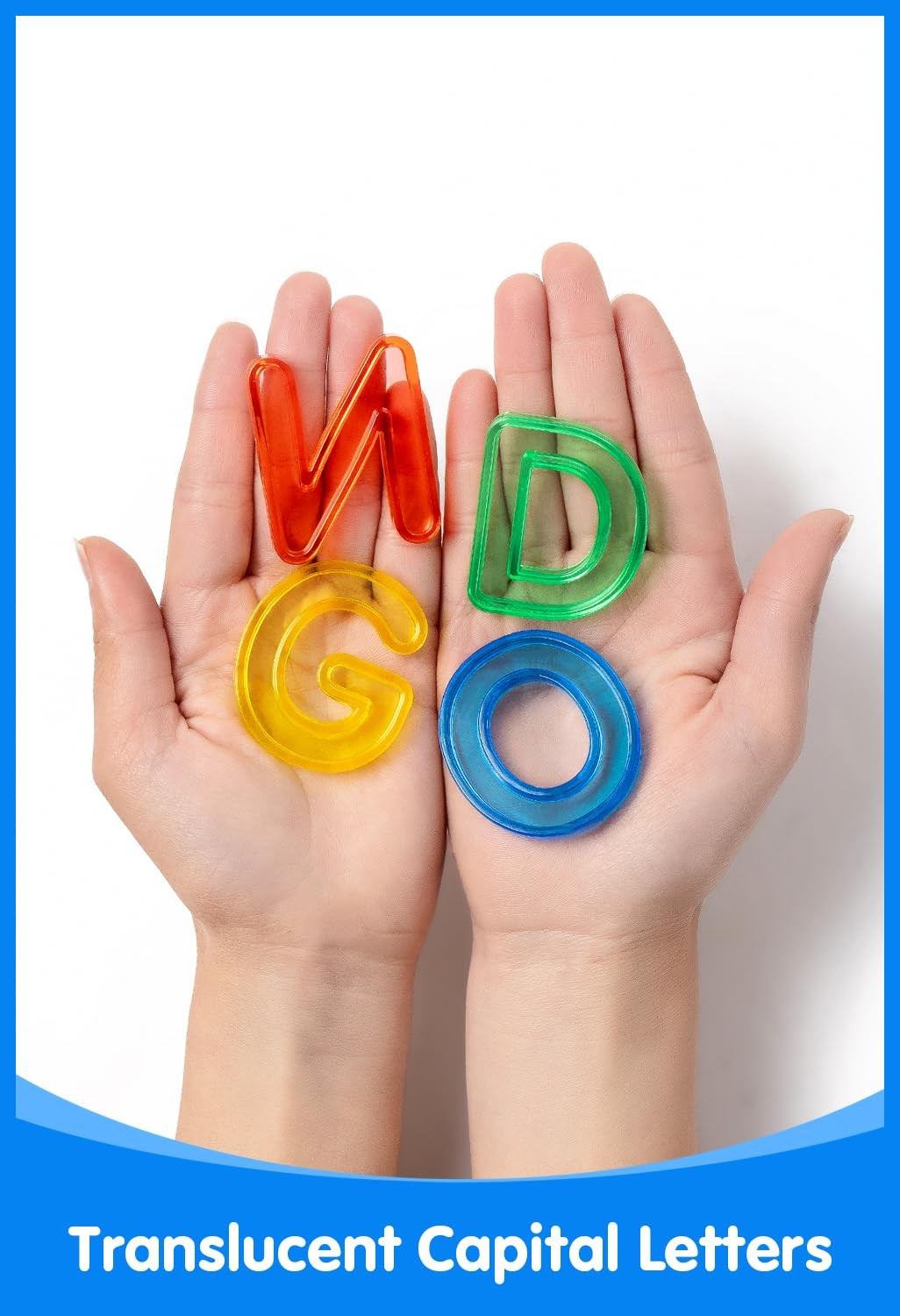 52 Pcs Translucent Capital Letters â€“ Plastic Alphabet Letters for Kids 