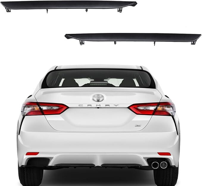 Rear Right and Left Bumper Trim Compatible with 2018 2019 2020 To yo ta Camry SE