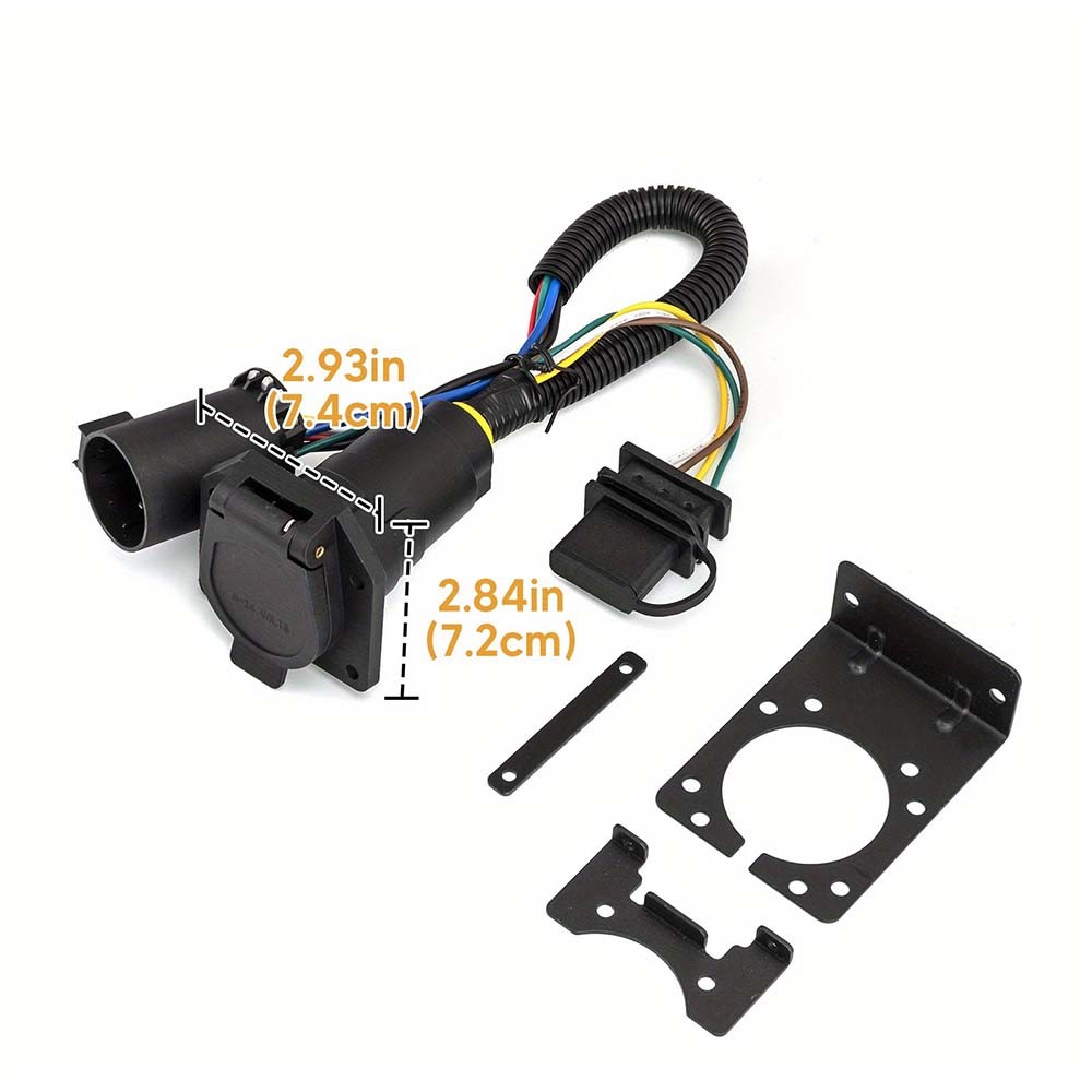 Durable Sturdy Conductive Easy-To-Use Stable 7-Pin to 4-Pin Trailer Plug Adapter