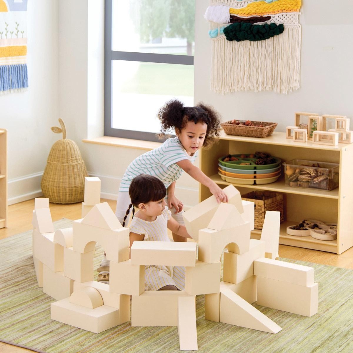 Kaplan Early Learning Jumbo Foam Blocks – Natural – 36 Pieces
