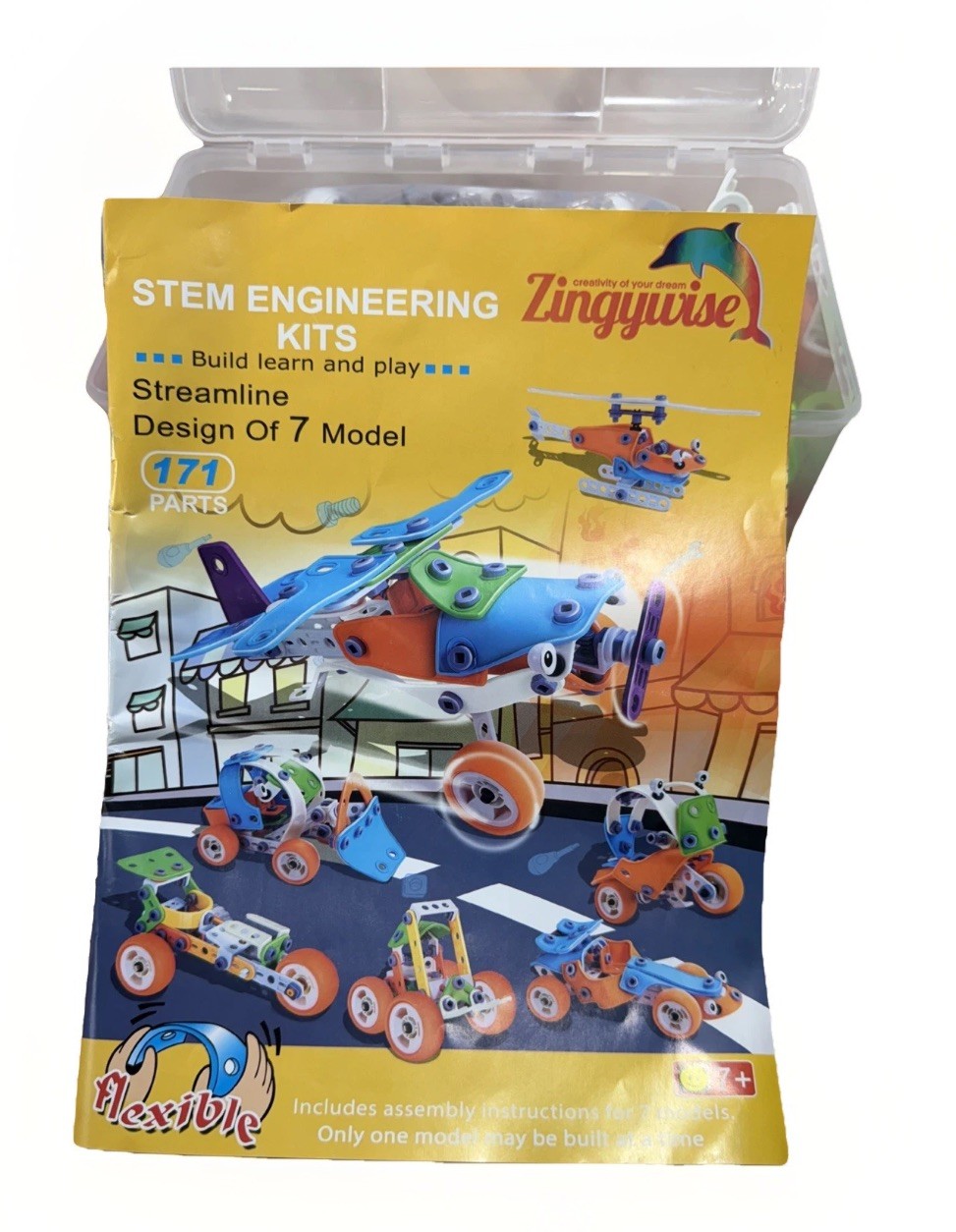 STEM 7-in-1 Engineering Building Kit Zingywise Construction Learning Toy