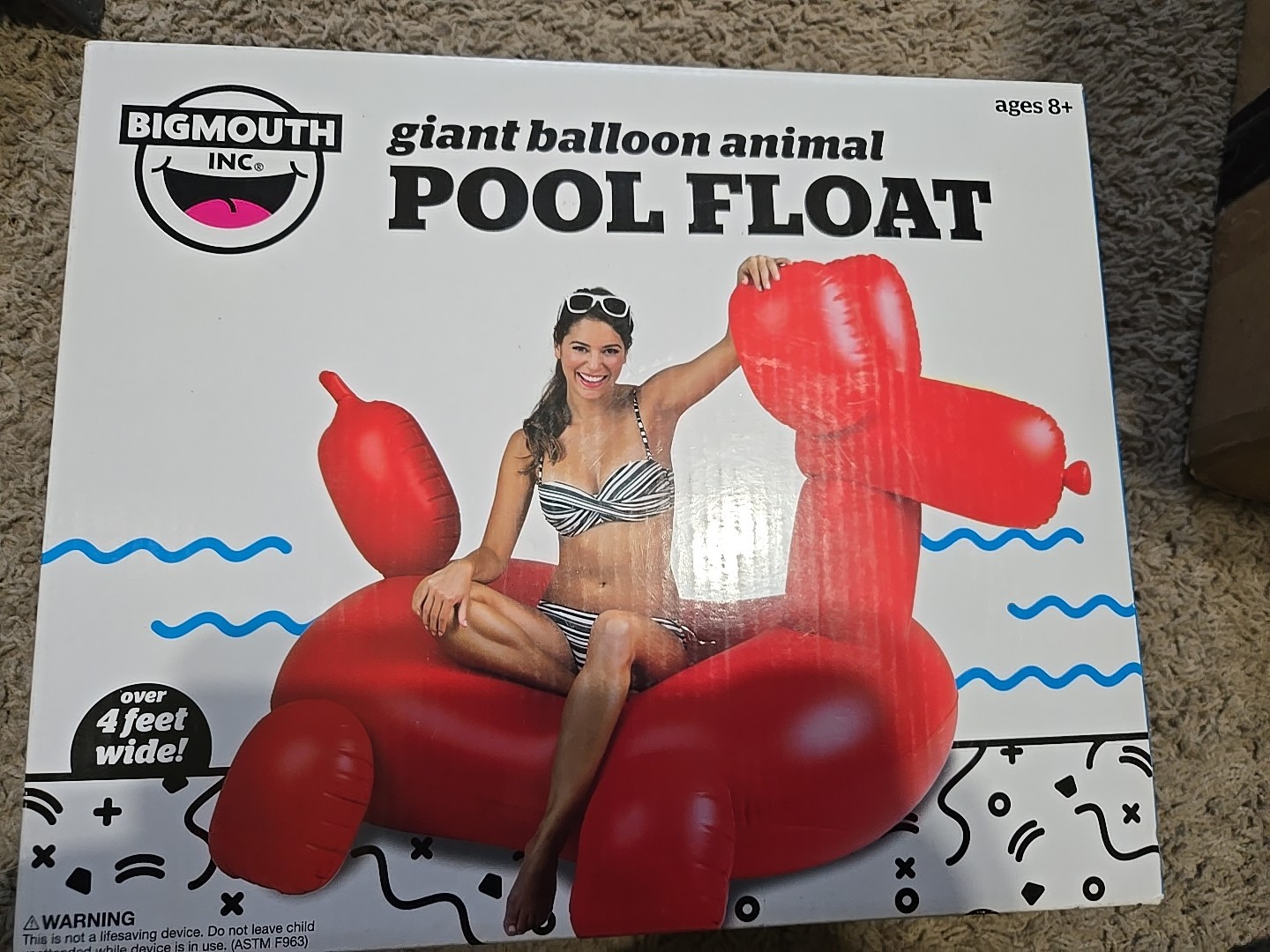 BigMouth Inc. Giant Balloon Animal Pool Float, Over 4′ Wide, Fun Inflatable