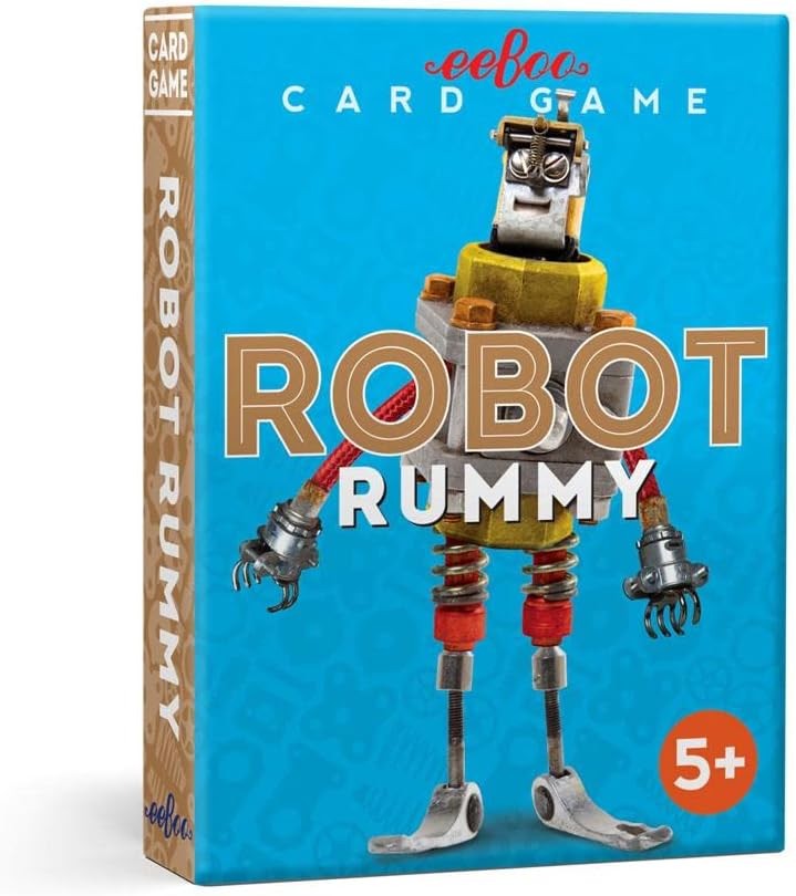eeBoo: Robot Rummy Playing Card Game, Durable and Easy to Use Cards, Easy to …