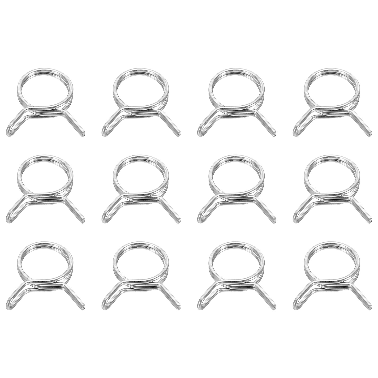 12Pcs 14mm ID 14-16.5mm OD Double Wire Spring Hose Clamp Spring Clips Clamps