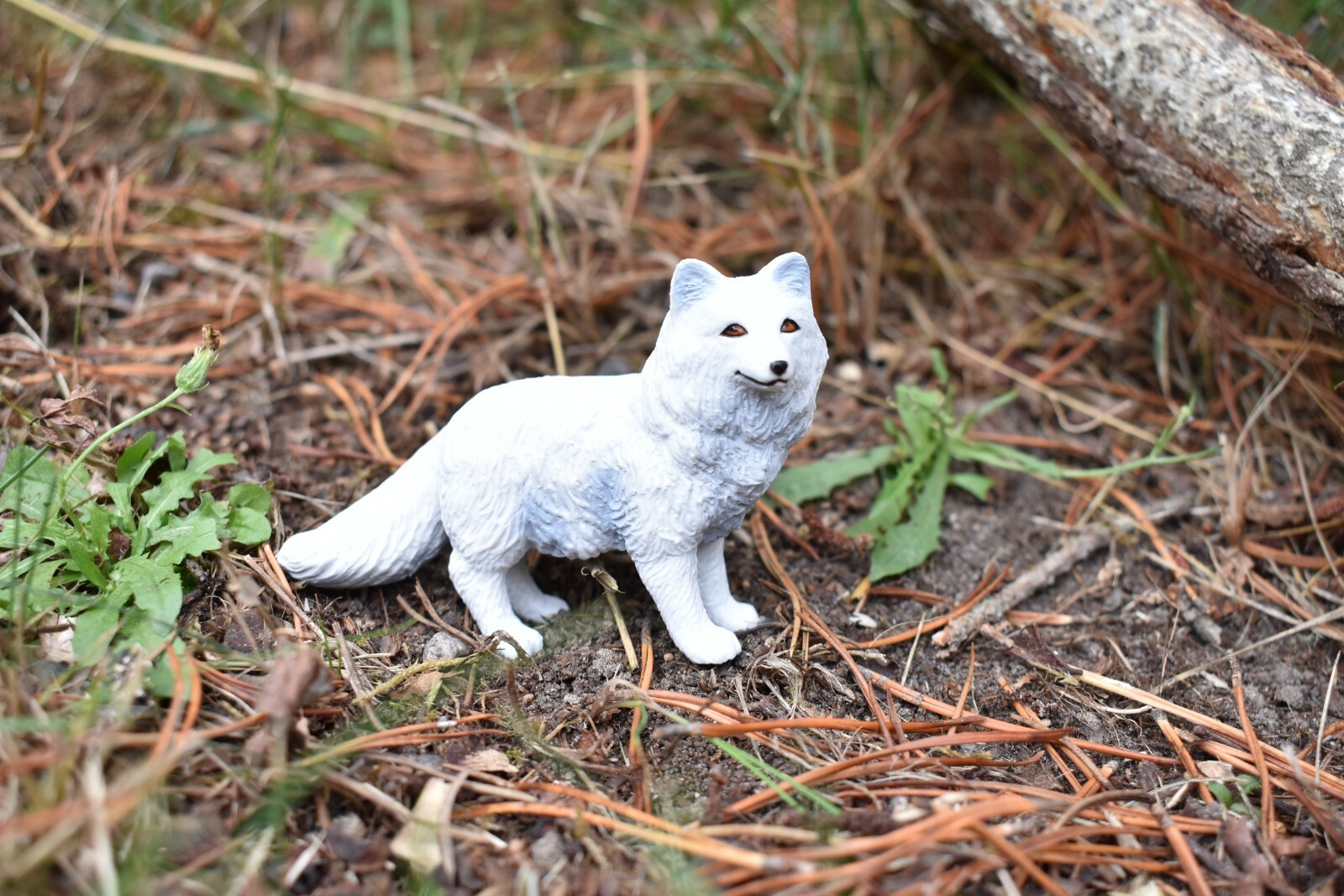 Fox, Arctic, White, Very Nice Plastic Animal, Toy, Kids, Realistic 3.5″ F3373