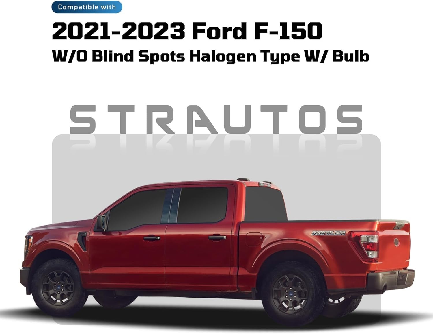 Tail Lights Compatible With 2021 2022 2023 Ford F150 XL STX with Bulbs OEM Rear