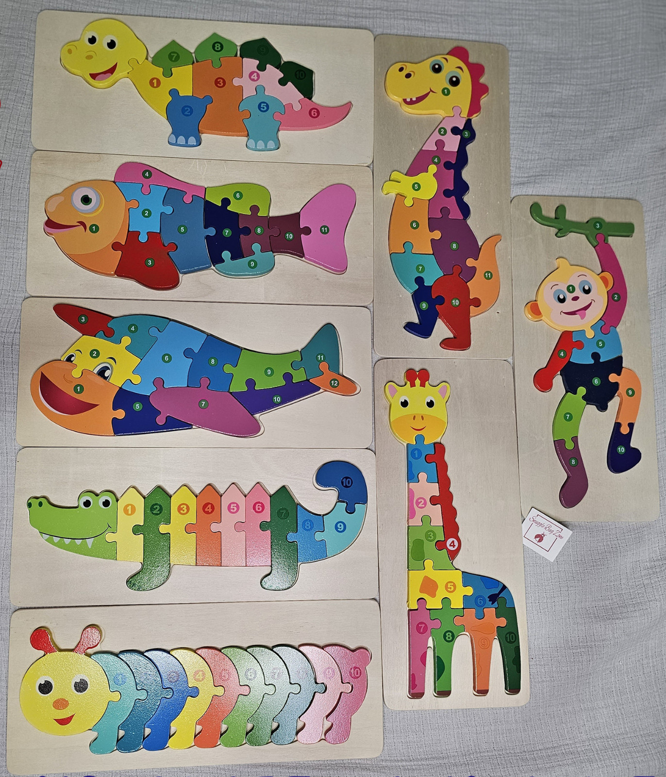 3D Wood Puzzles ~ Children’s or Toddler ~ Montessori ~ 8 Animal Designs