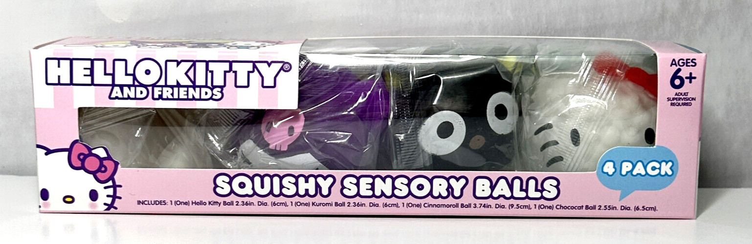 Sensory Balls Hello Kitty and Friends Squishy Sanrio San Rio 4 pack NEW IN BOX