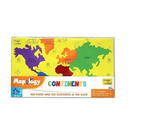 Imagimake Mapology 5 Continents Educational Toy & Learning Aid for Boys & Girls