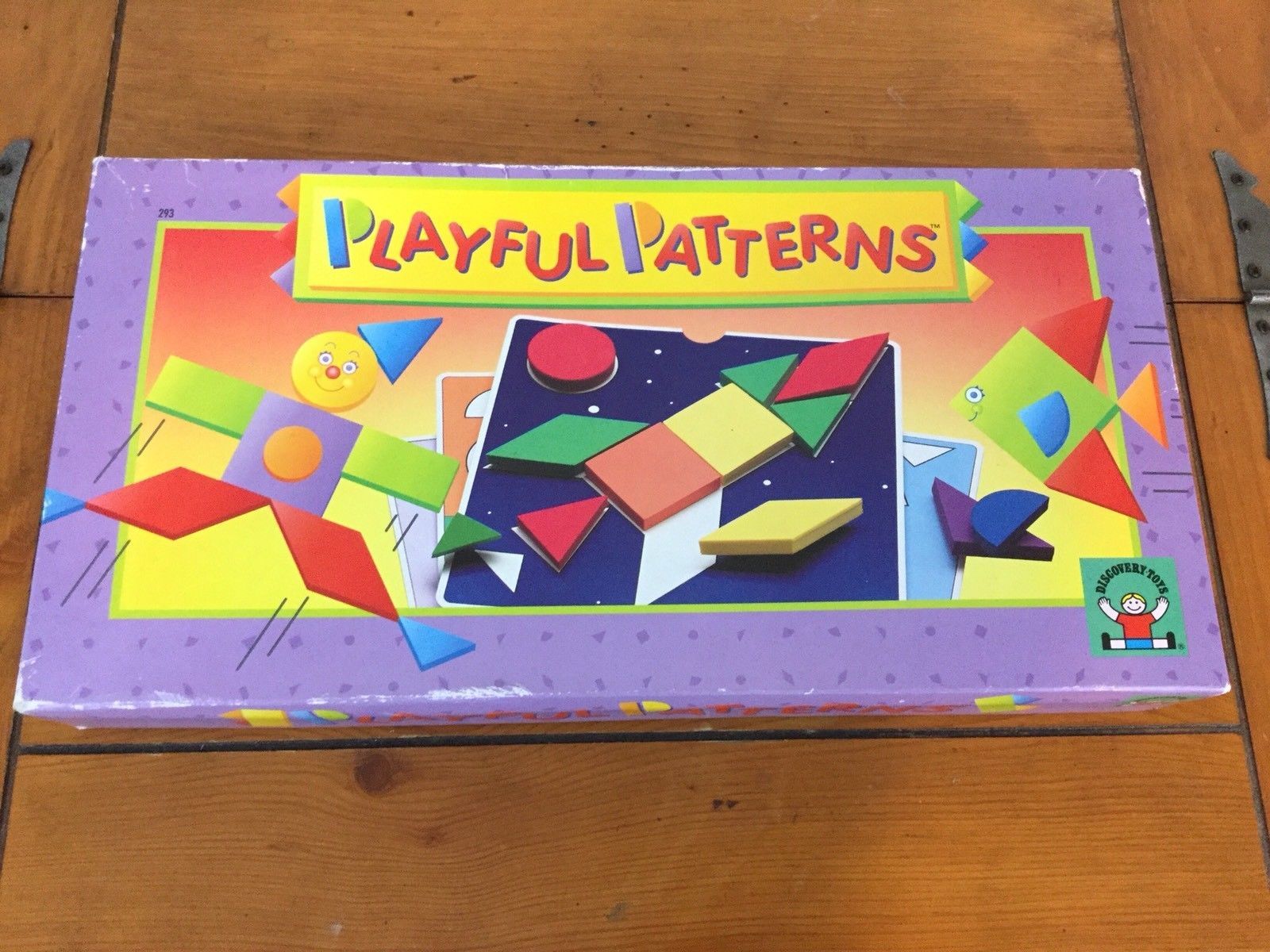 Rare Vintage Game Discovery Toys PLAYFUL PATTERNS Design Activity shapes cards