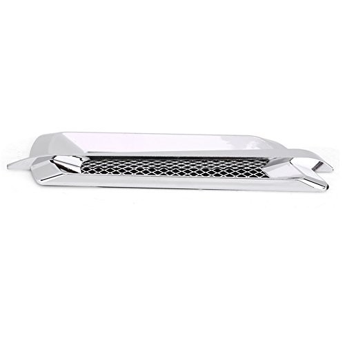 2Pcs Side Vents For Cars, Chrome Silver Car Air Vents for Cars Intake Grille