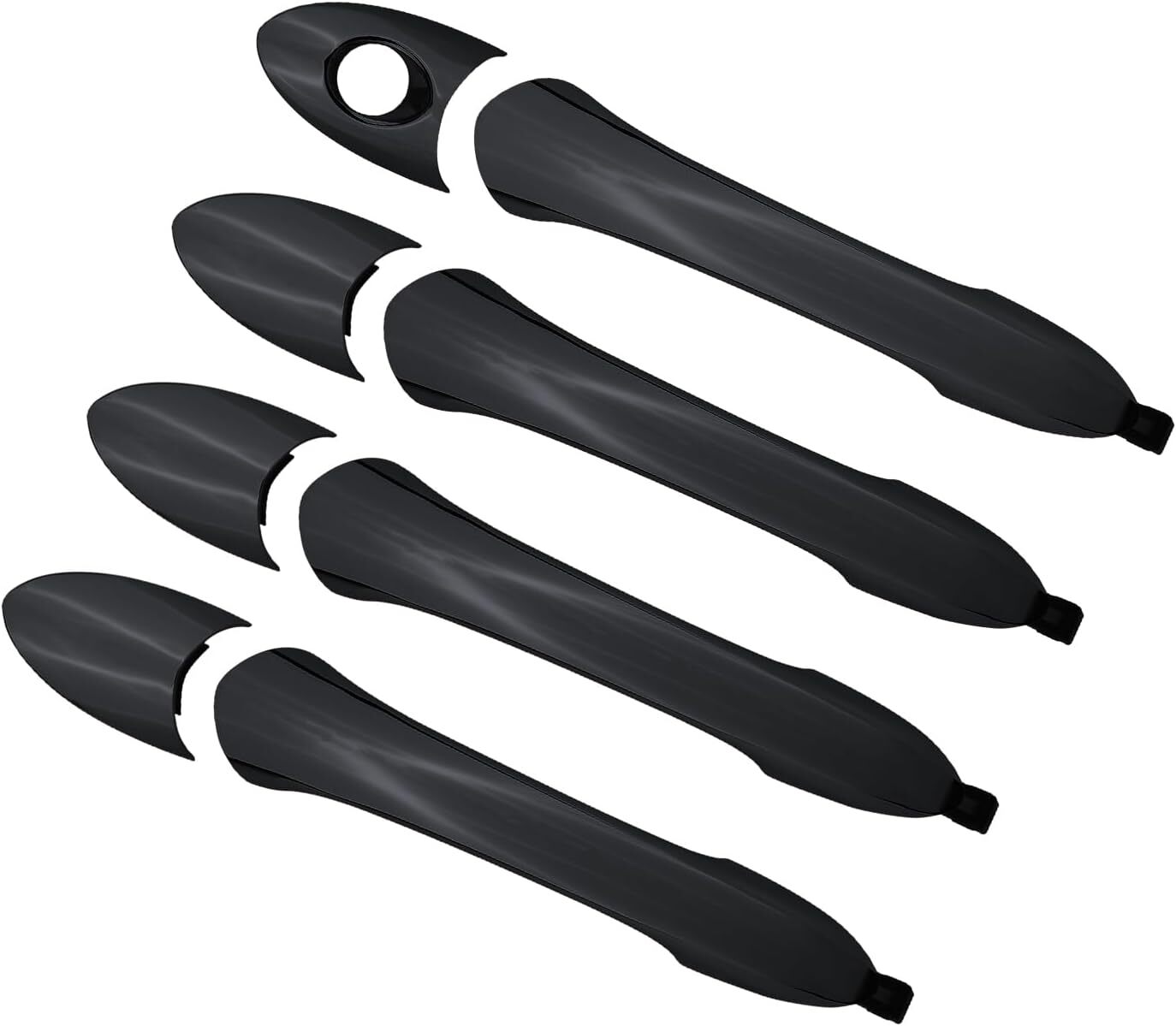 Exterior Door Handle Front/Rear Left and Right Side Black Compatible with