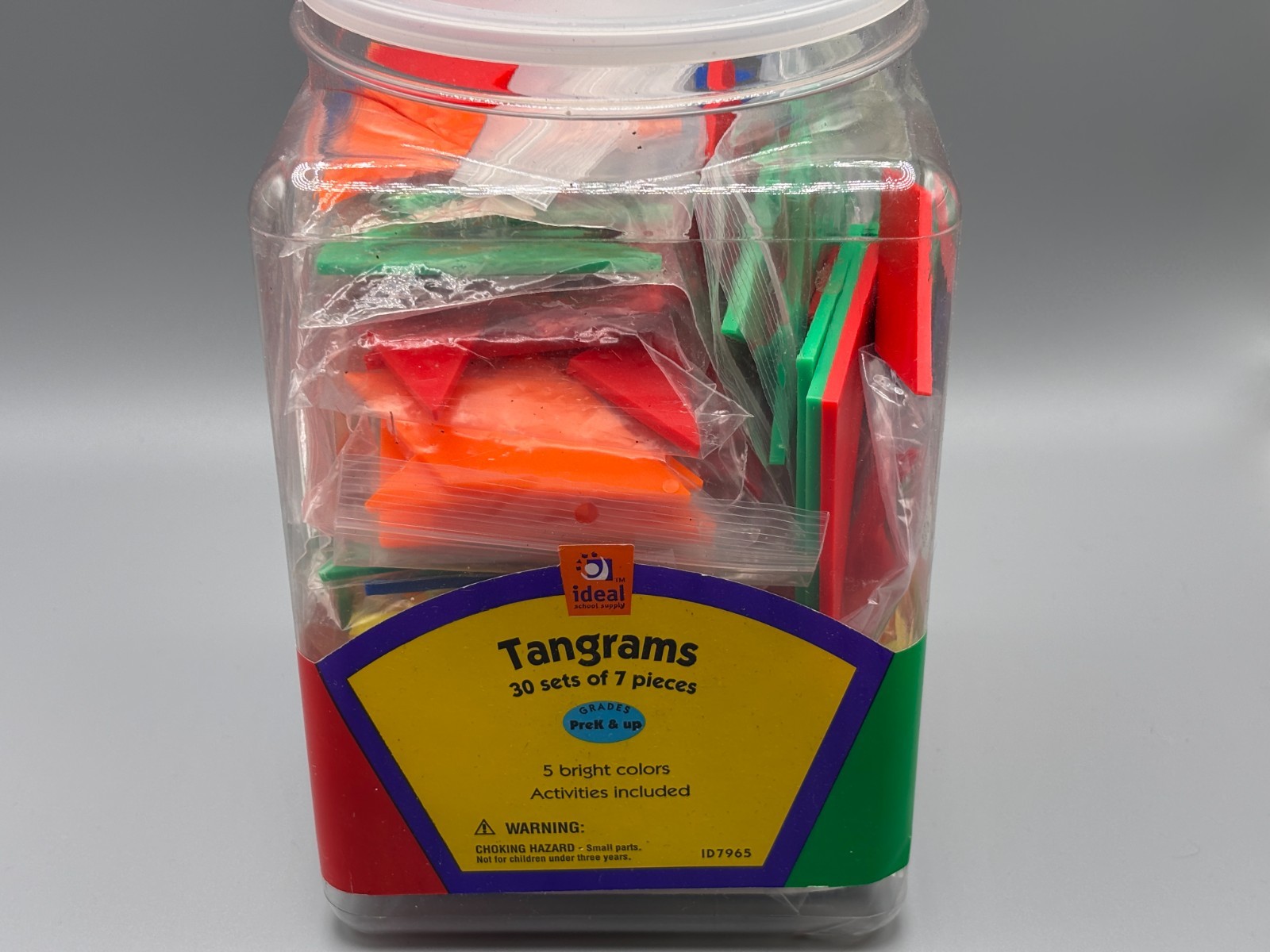 Ideal School Supply Tangrams 30 pcs of 7 pieces 5 colors homeschool math