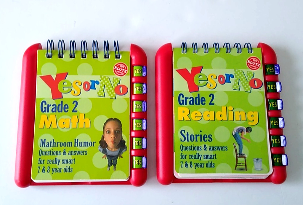 Klutz 2002 Yes Or No Flip Switch Grade 2 Math & Reading 7 & 8 Year Olds Books