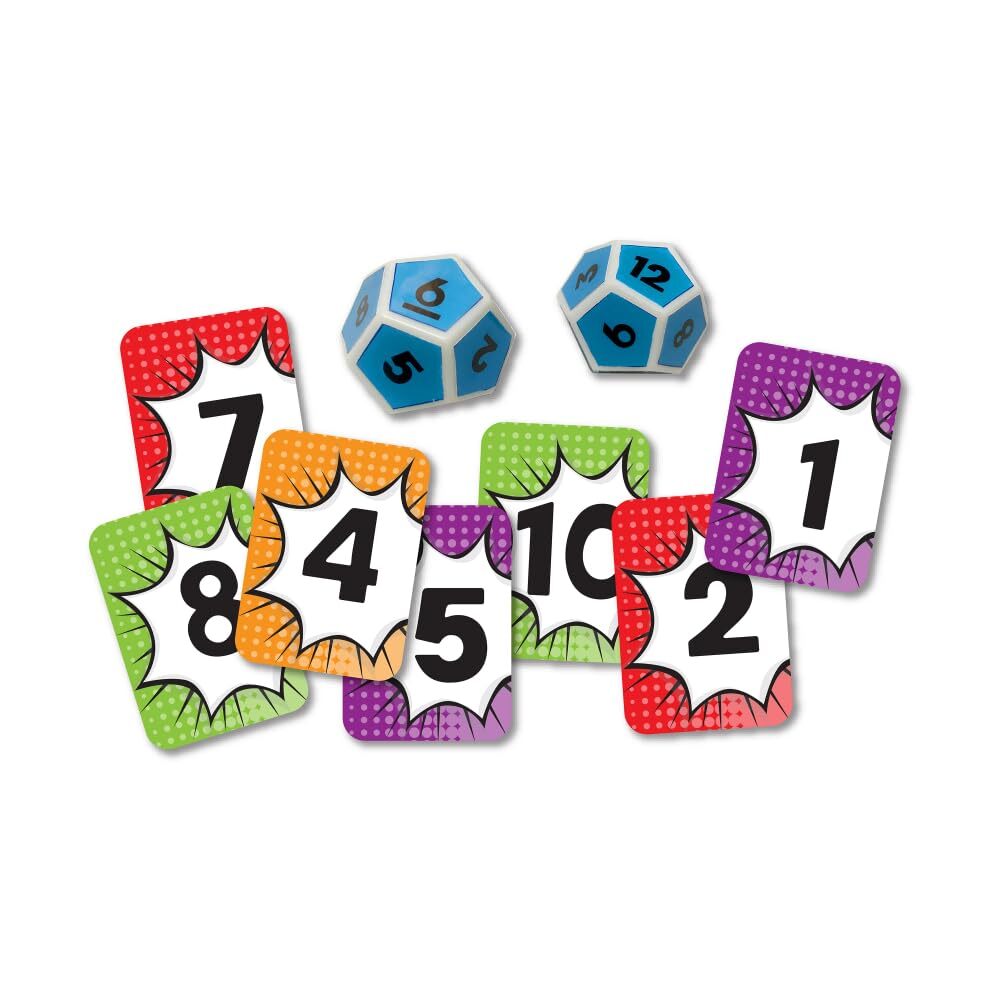 Scholastic Math Match Dice and Card Game Educational Fun for Kids Ages 5 to 12