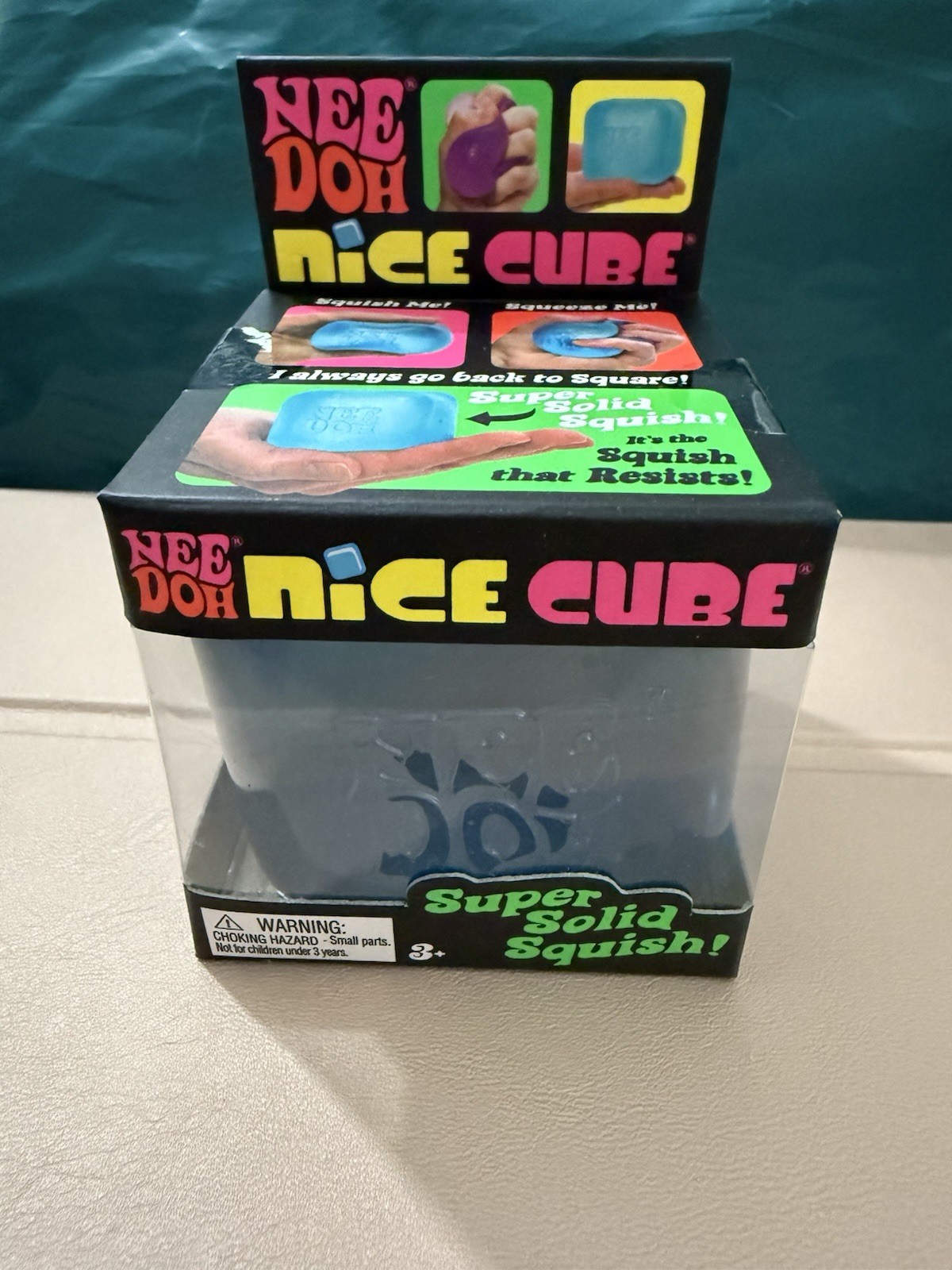 NeeDoh Nice Cube- Blue- Satisfying Fidget Toy