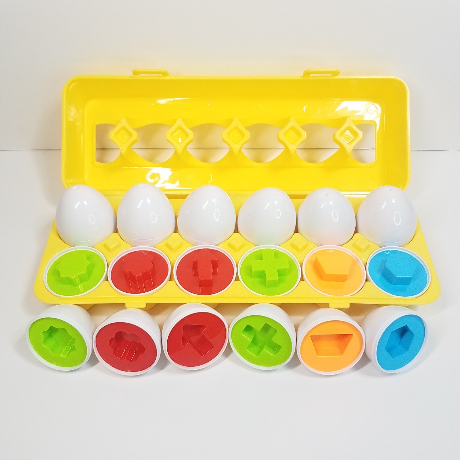 Kidzlane Match And Count Eggs Educational Learning Toy Shape Matching Egg Carton