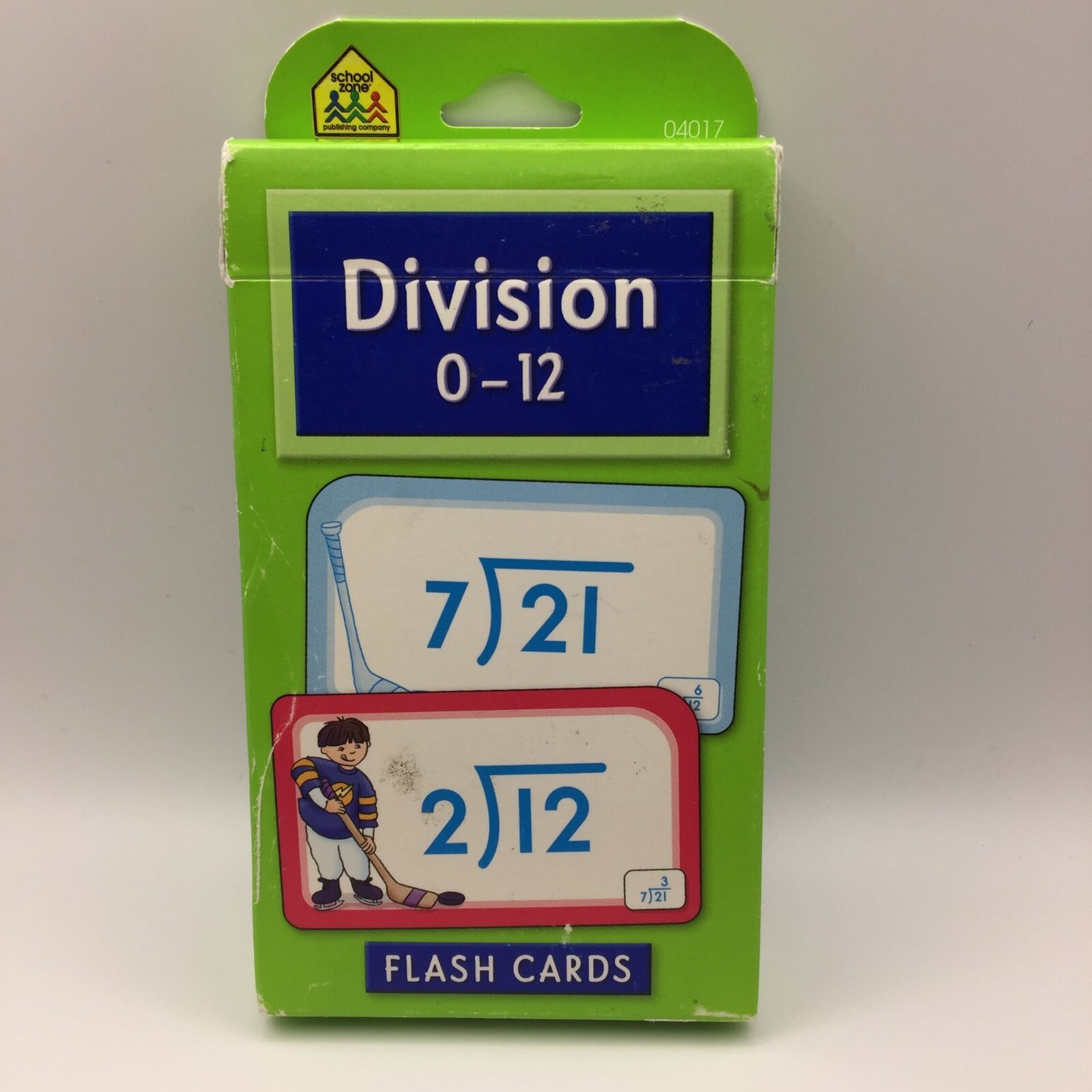 2 Packs Flash Cards School Zone Division 0-12 Fun Logic Alphabet Photo Counting