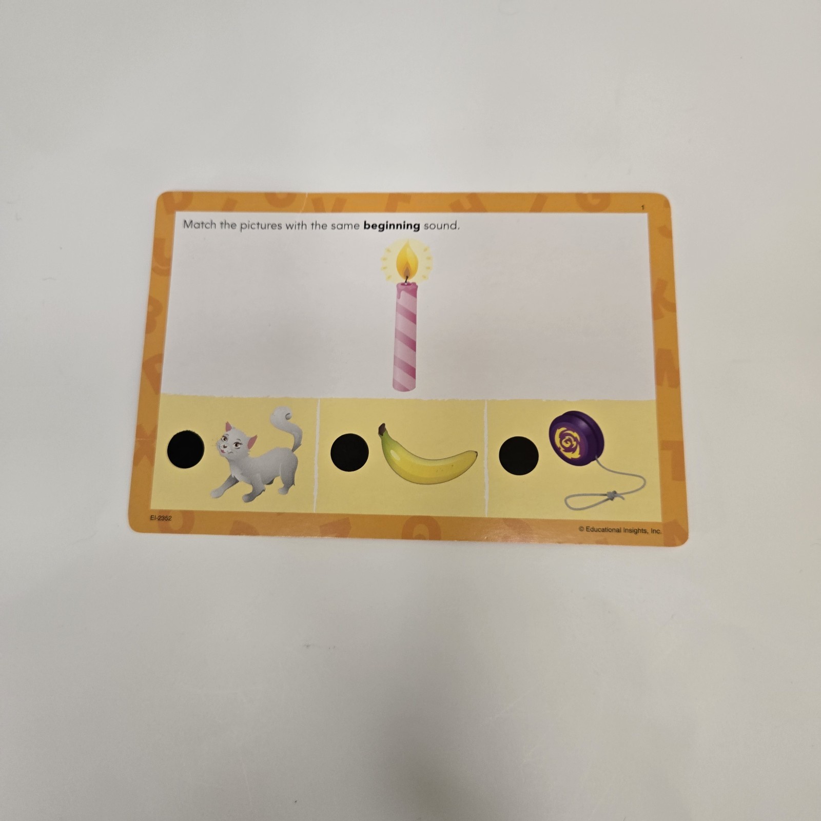 Hot Dots Jr. Beginning Phonics 36 Double-Sided Cards w/Purple Cat (Kat) Pen