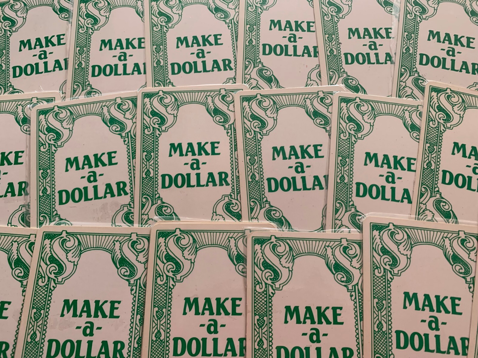 Make A Dollar Laminated Cards Teach Counting Coins Set of 55 Cards 1991