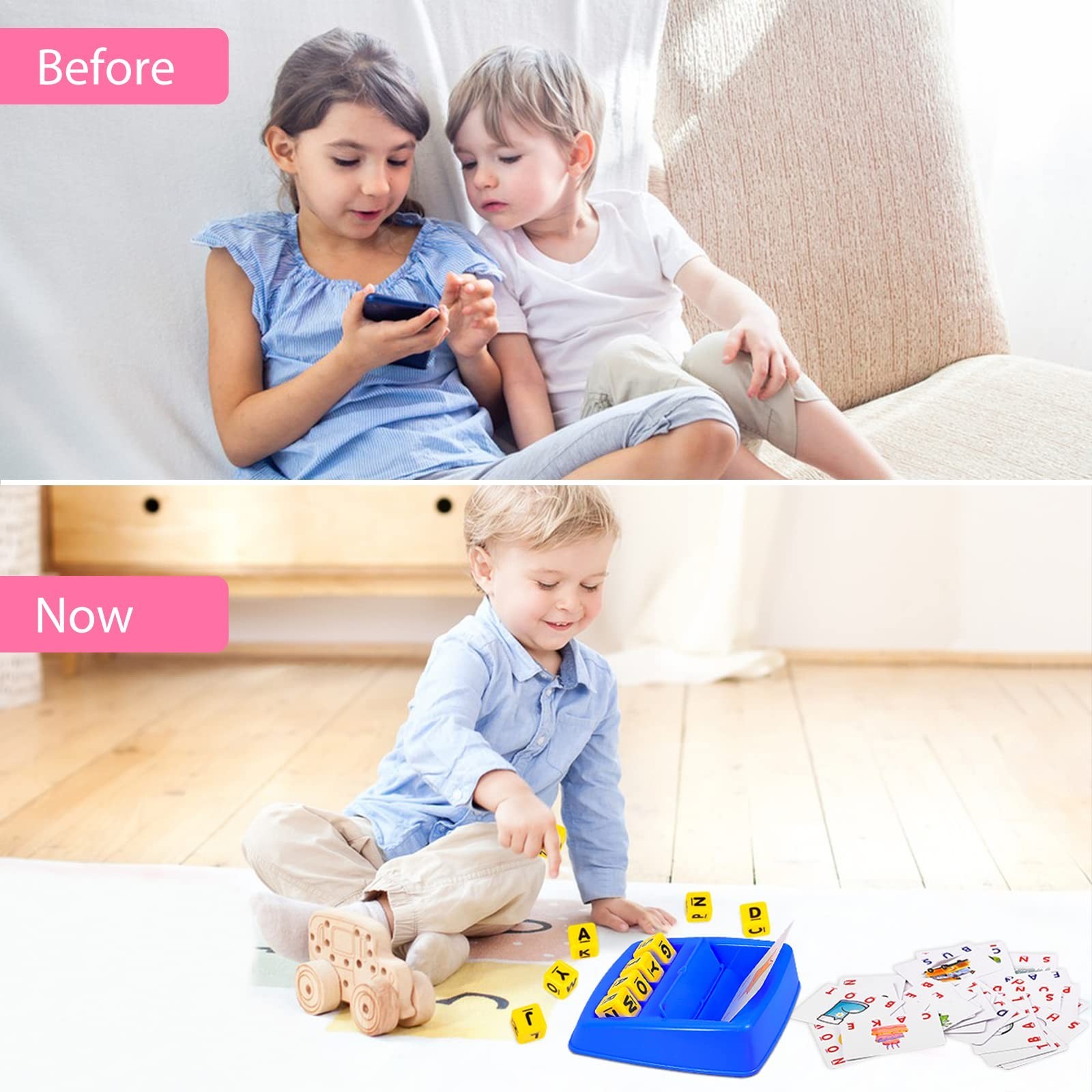 Educational Matching Letter Game – Spelling & Memory Toy for Kids 3-8 Years