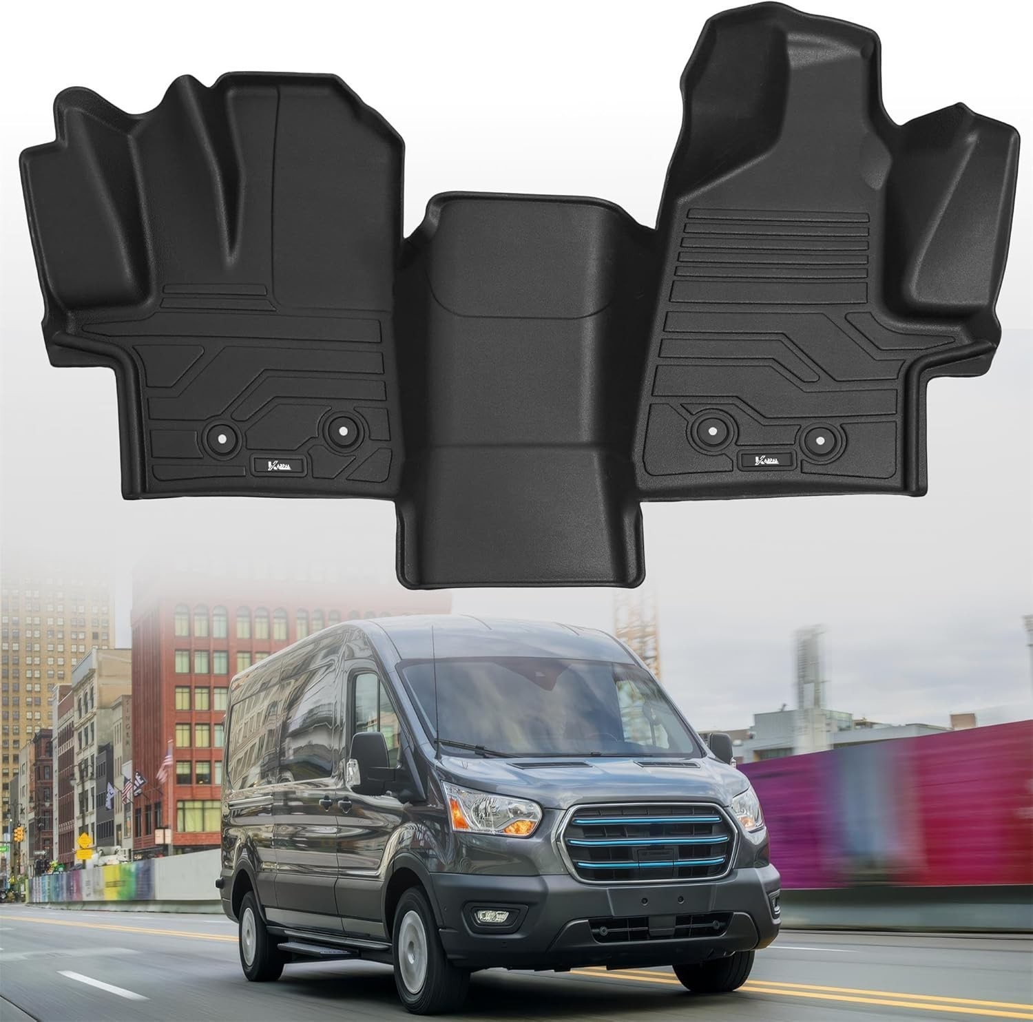 KARPAL Floor Mat Front Liner Fit for 2022-2024 Ford Transit (All Models w/Vin…