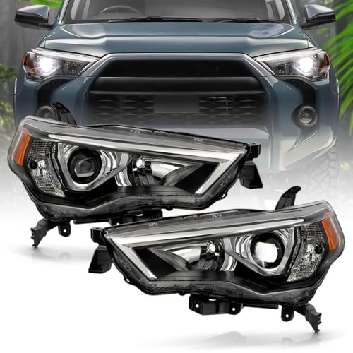 21-24 Toyota 4Runner LED Headlights Pair Chrome Housing Amber Corner 8107035610