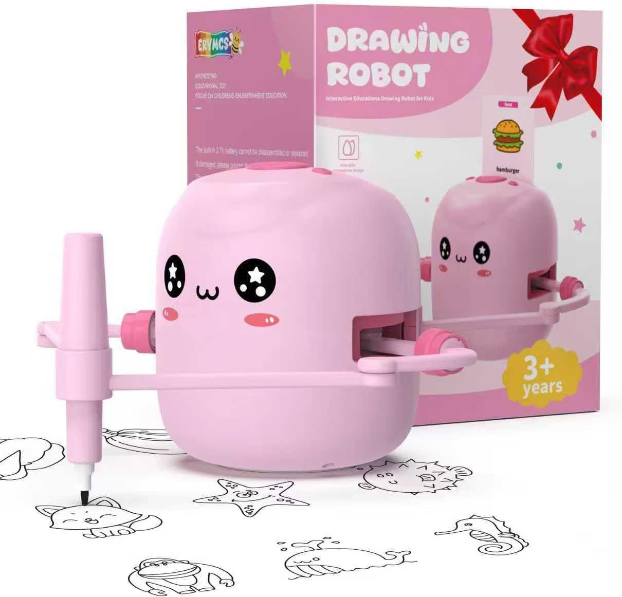 Drawing Robot for Kids, Voice Interactive Educational Drawing Robot, Montessori