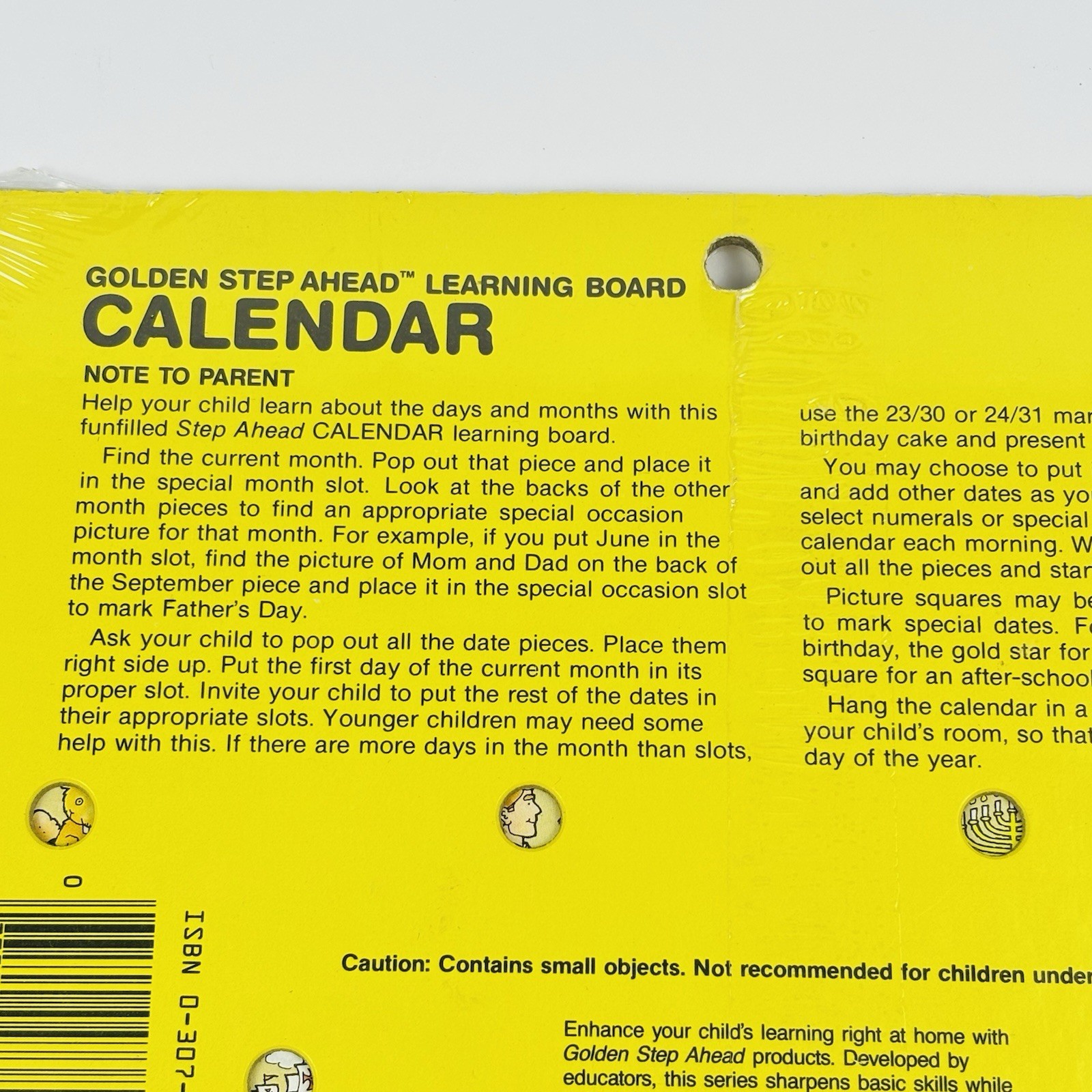 1985 Golden Step Ahead School Classroom Calendar Learning Board Retro 80’s NEW