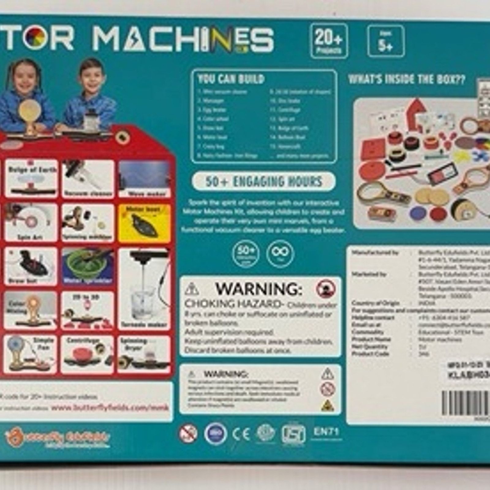 Motor Machines 20+ Science Experiments Kit for Kids Ages 5-8-10 | STEM Project