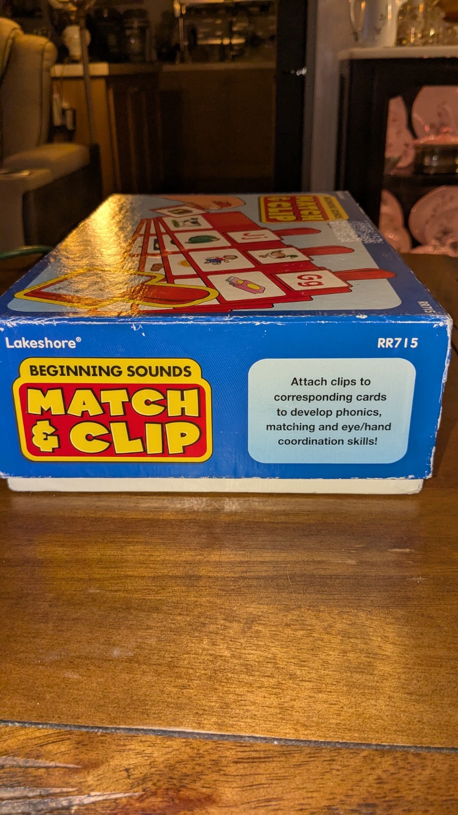 Lakeshore Match & Clip Beginning Sounds Reading Centers Complete Game Homeschool