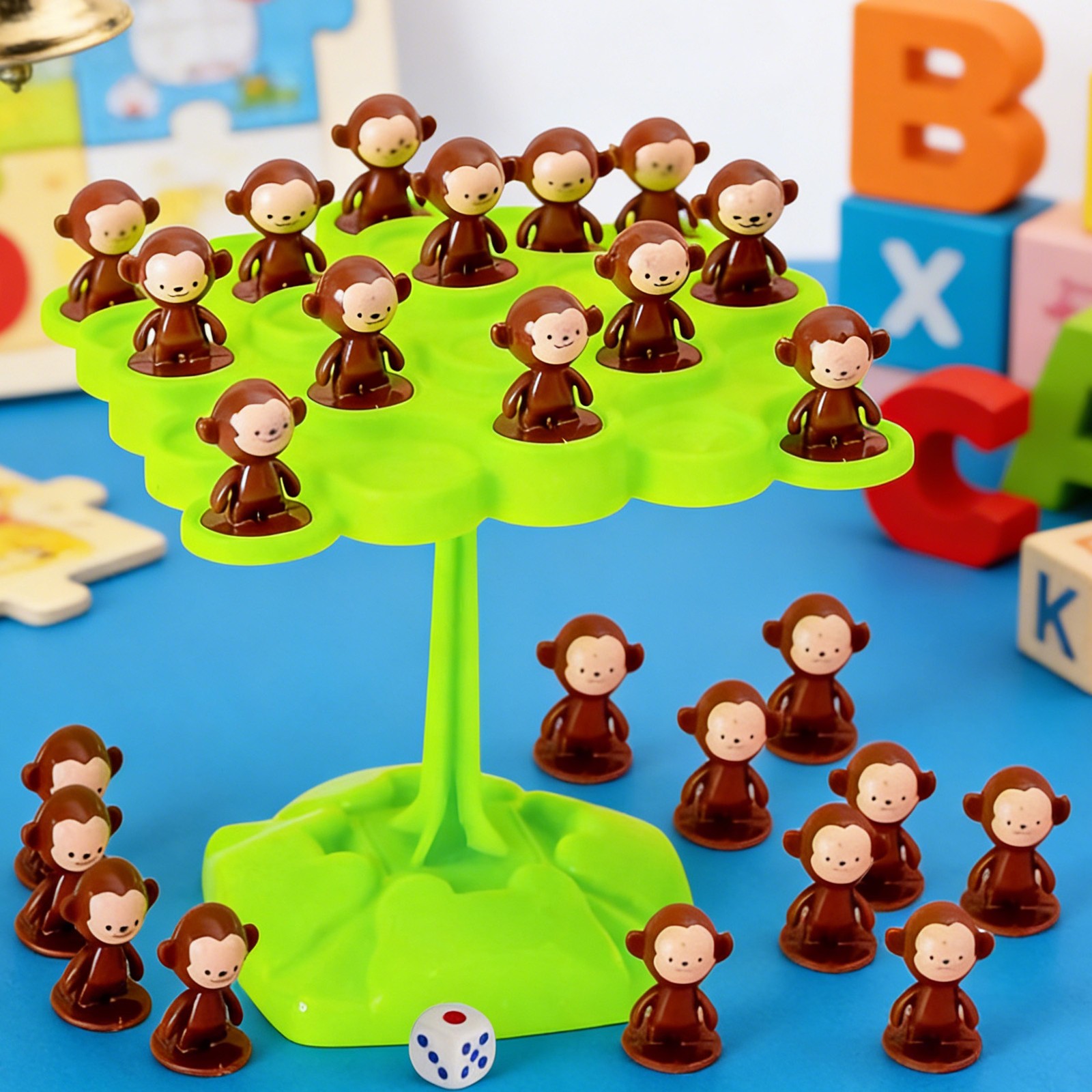 Monkey Balance Game Interactive Stacking Toys Focus Training Game For Kids