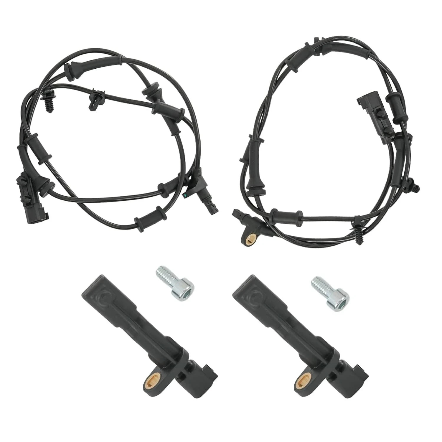 ABS Wheel Speed Sensor Front and Rear 4PCS Replacement for Jeep Wrangler 3.6L 3.