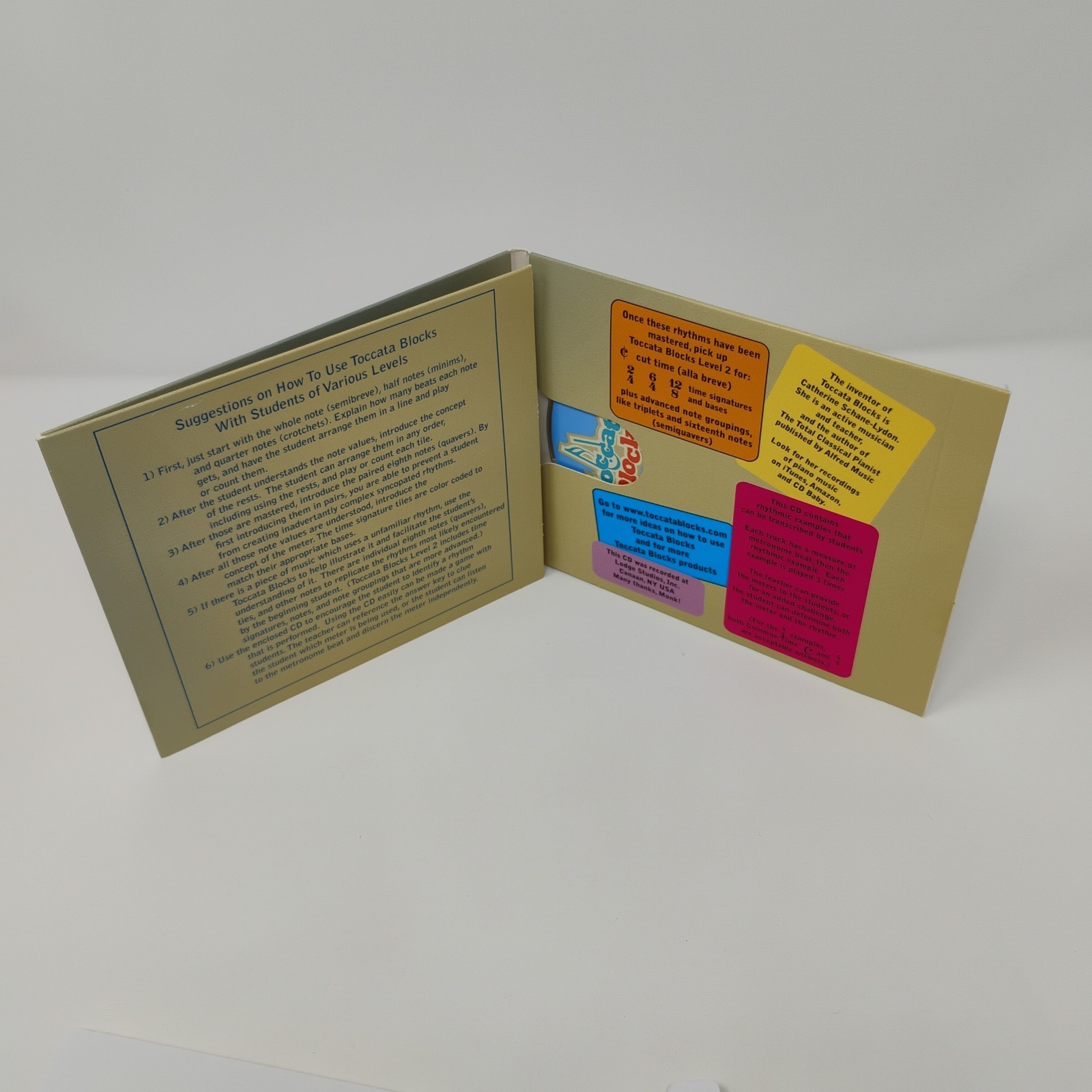 Toccata Blocks Rhythm Music Meter Learning Tiles Level One with CD – See Notes