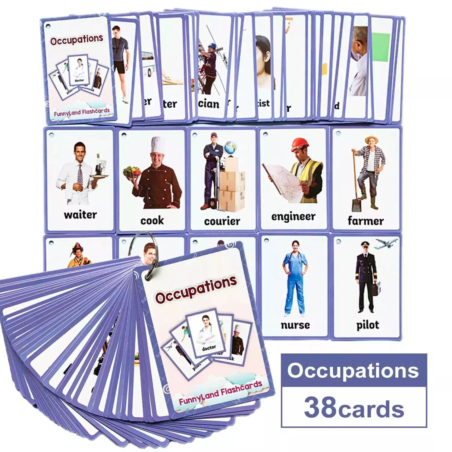 English Words Learning Flashcards for Kids 3-6 Years Reading Enlightenment Toys