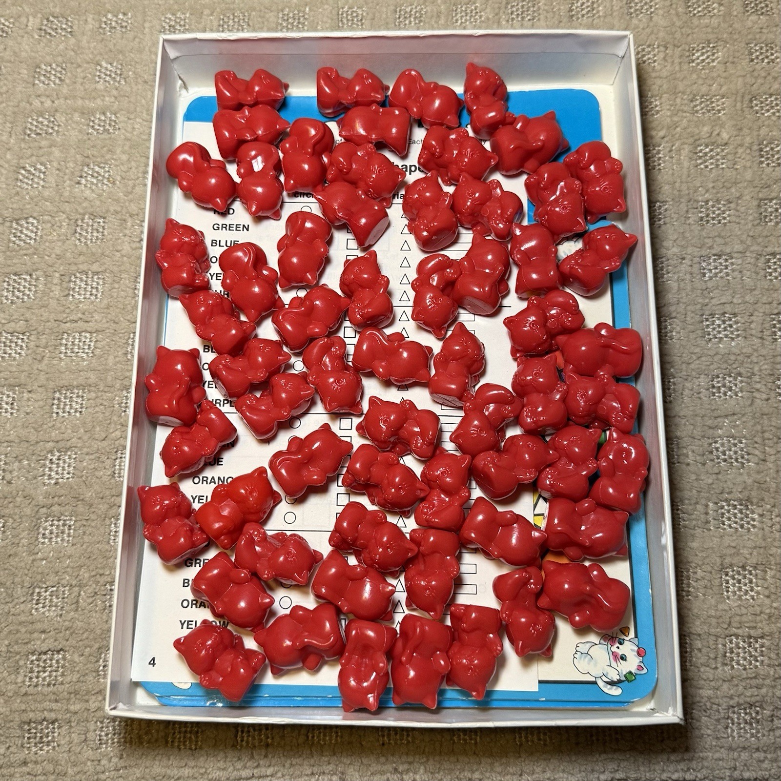 VTG 1985 Kitty Kat Color & Shape Bingo Game Fair Condition Replacement Pieces