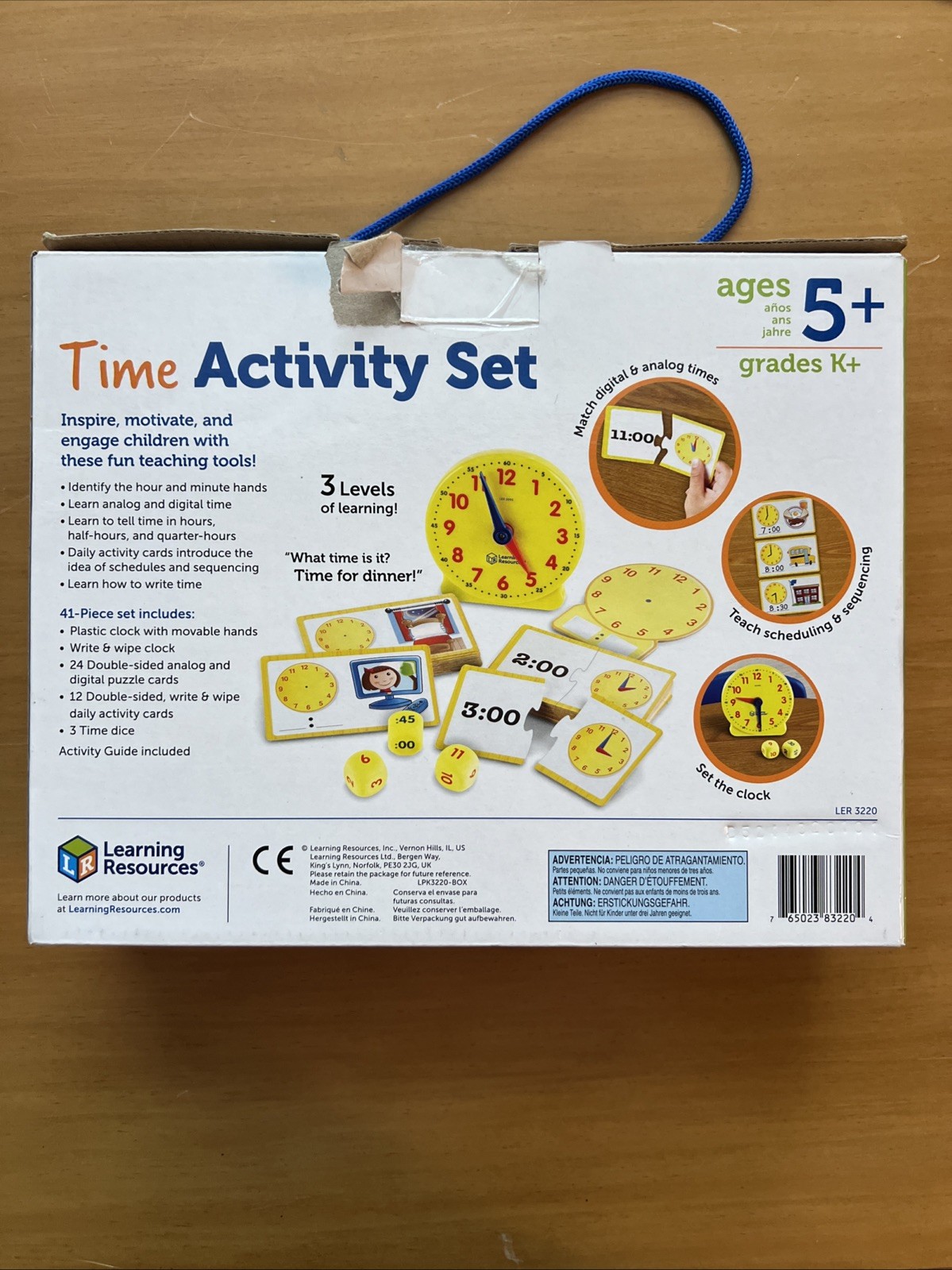 Learning Resources Time Activity Set 41 Pieces
