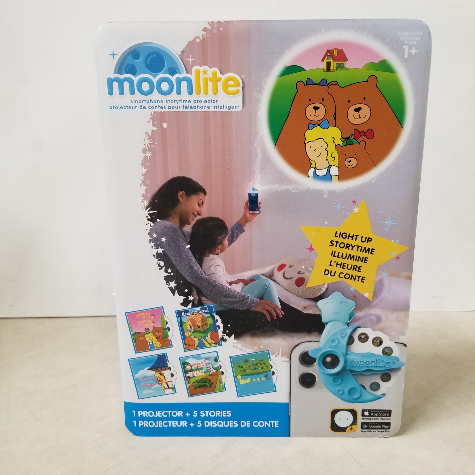 Moonlite Mini Projector with 5 Classic Fairy Tale Stories – A New Way to Read
