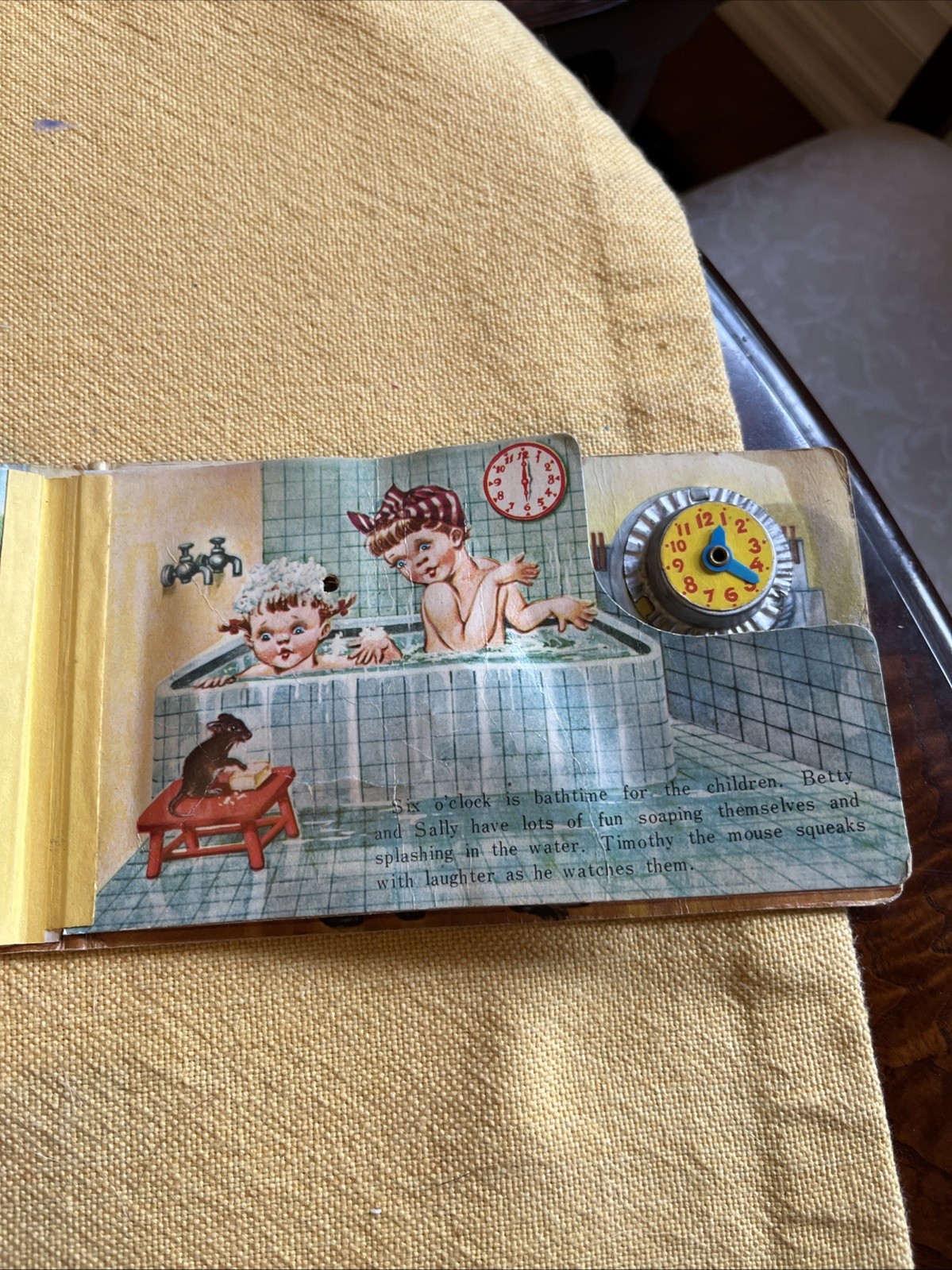 VTG “Talking” Kiddie Book Playtime Clock Children’s Board Book