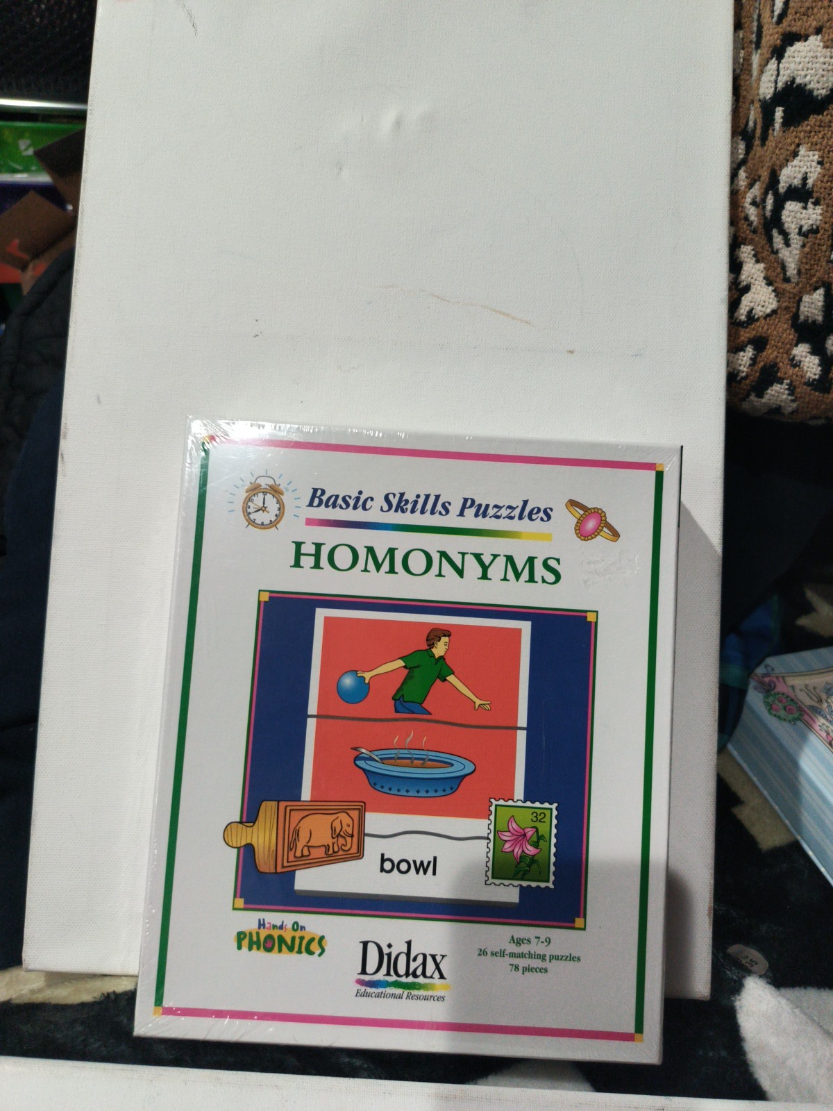 Basic Skills Homonyms Self-Matching Puzzles Didax Hands On Phonics NEW Sealed