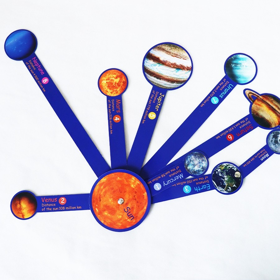 Solar System Planets Flash Cards STEM Space Science Homeschool Learning Set