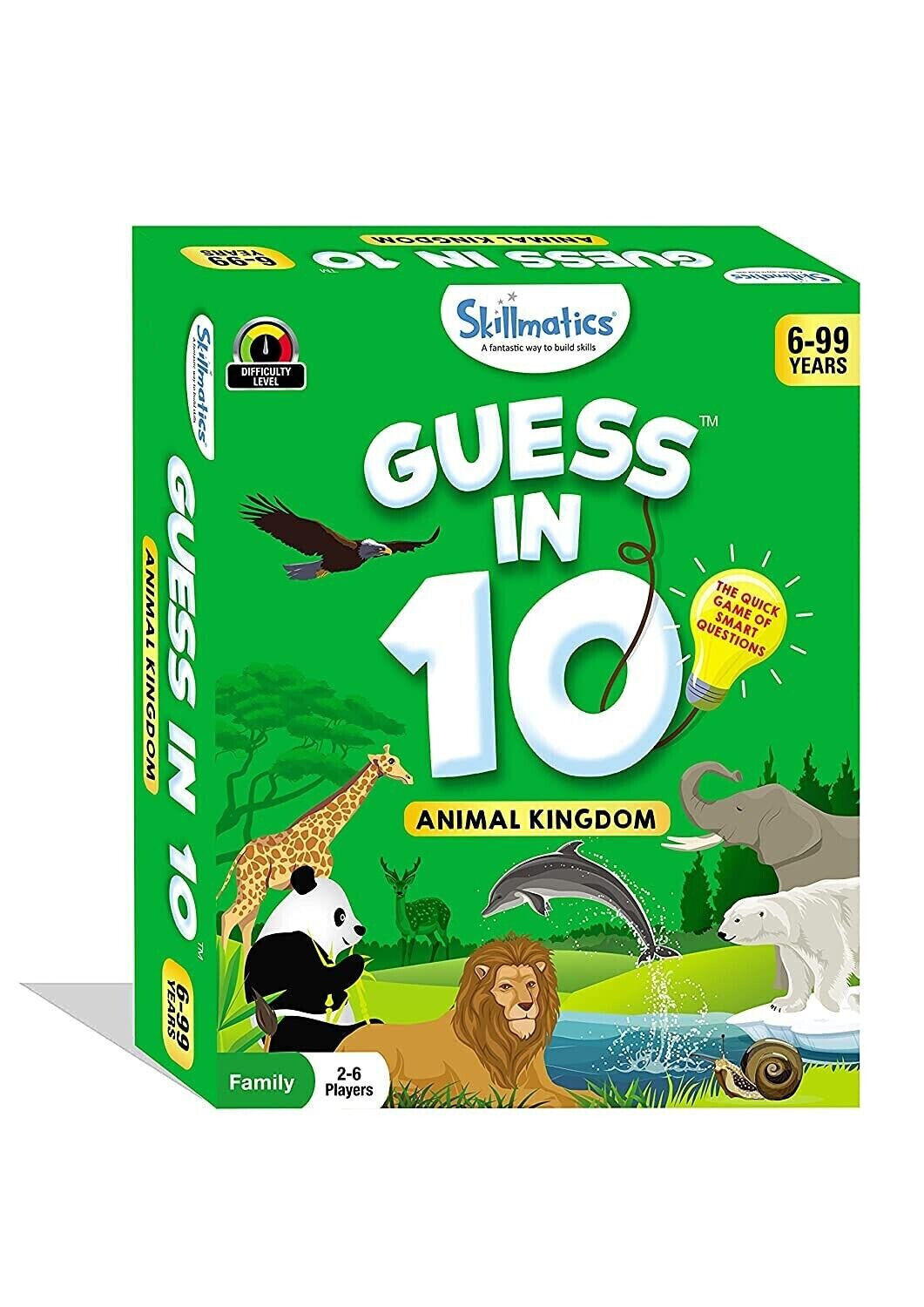 Skillmatics Card Game : Guess in 10 Animal Kingdom | Gifts for Ages 6 and Up |