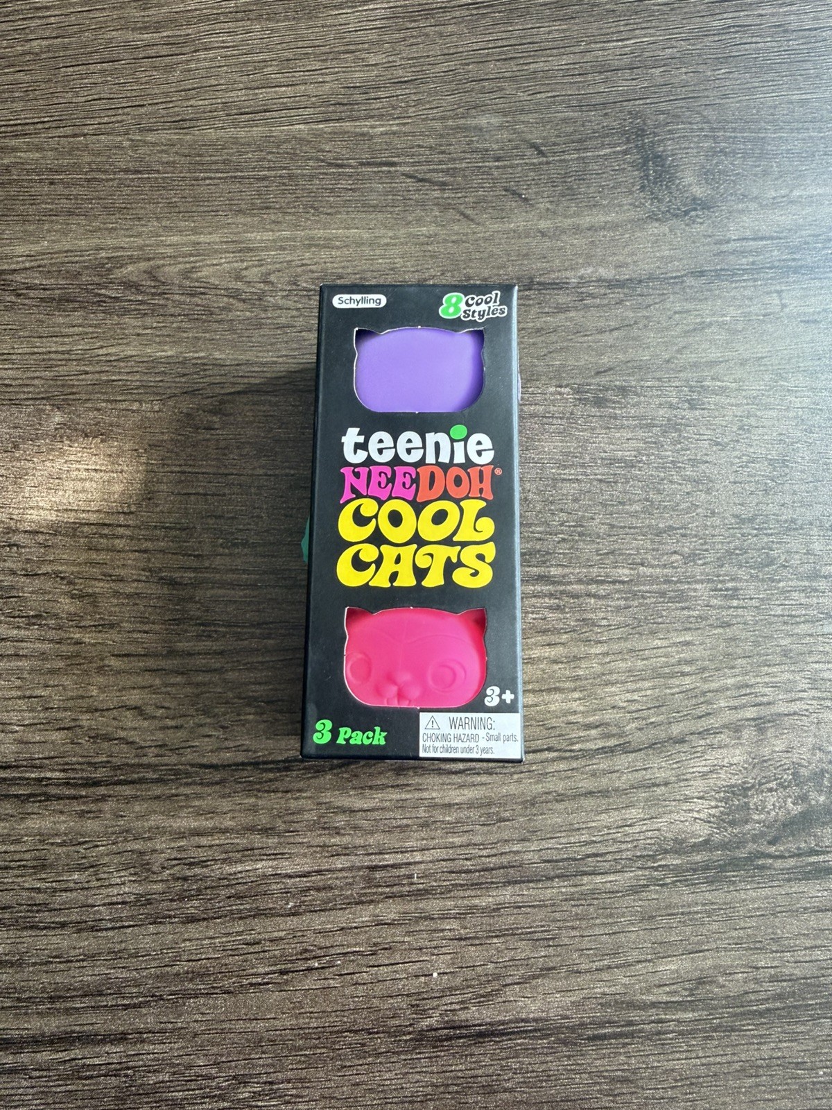 NeeDoh Nee Doh Teenie Cool Cats 3 Pack (teal, Pink, Purple) NEW Squishy