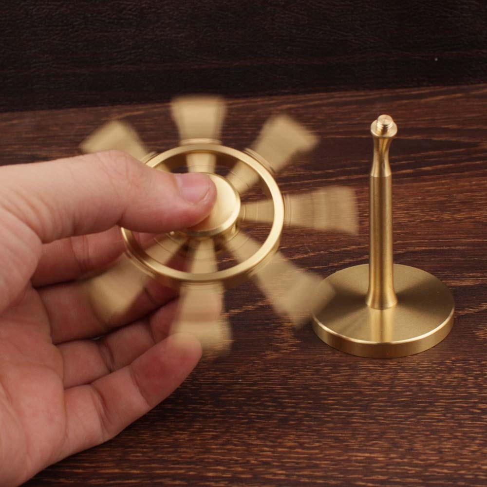 Maritime Themed Fidget Spinner Steering Wheel Design with Base Fits Handheld USA