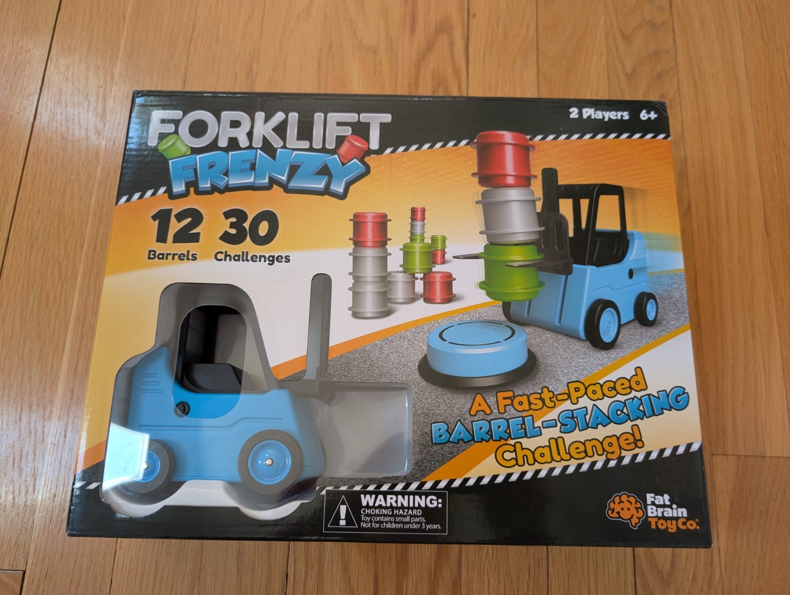 Forklift Frenzy Fat Brain Toy Co – Barrel Stacking Challenge Game Open Box