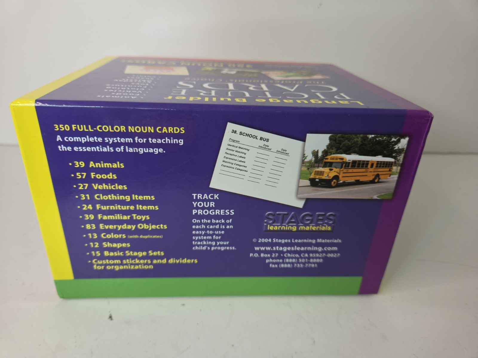 *Incomplete Stages Language Builder Picture Cards ~250 Noun Flash Cards Learning