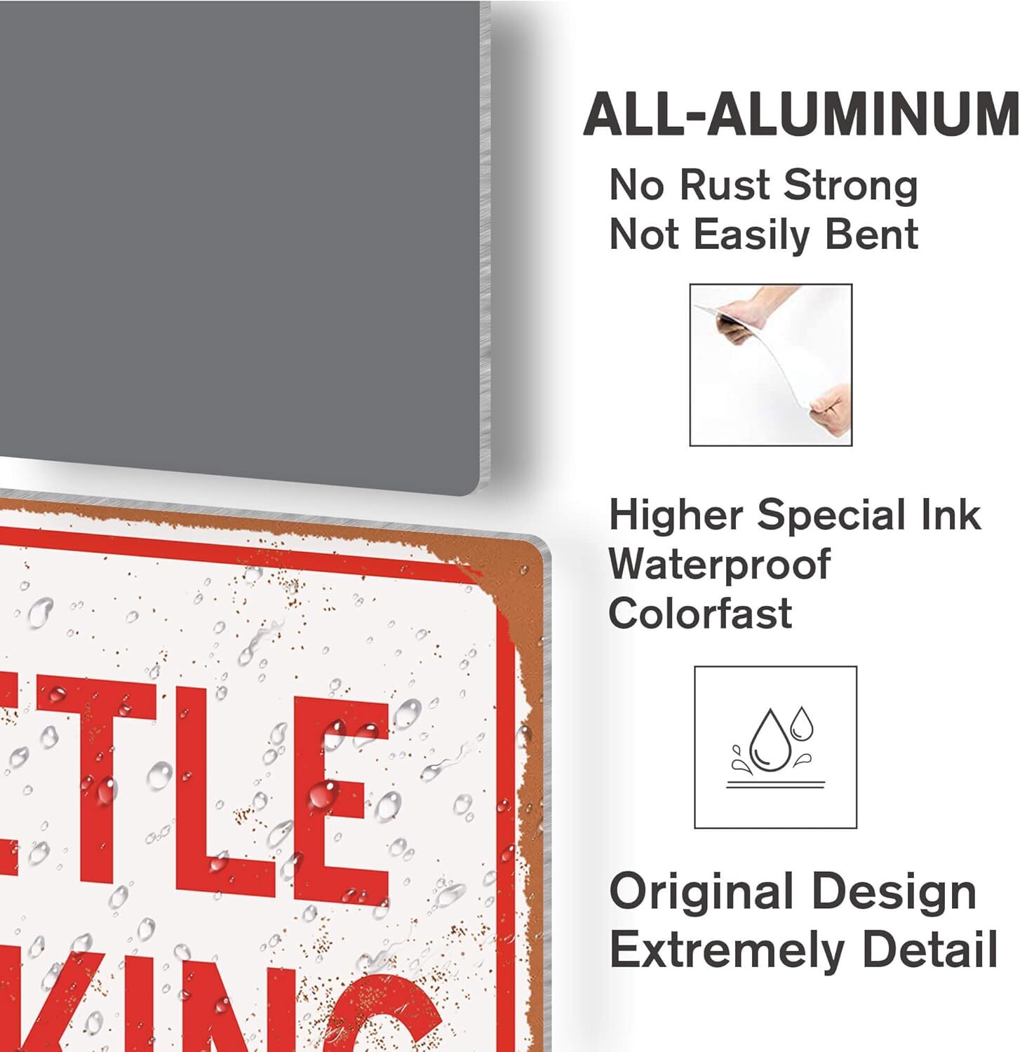 Wall Decor Beetle Parking ONLY Vintage Look Metal Sign 8″ x 12″ Room Novelty