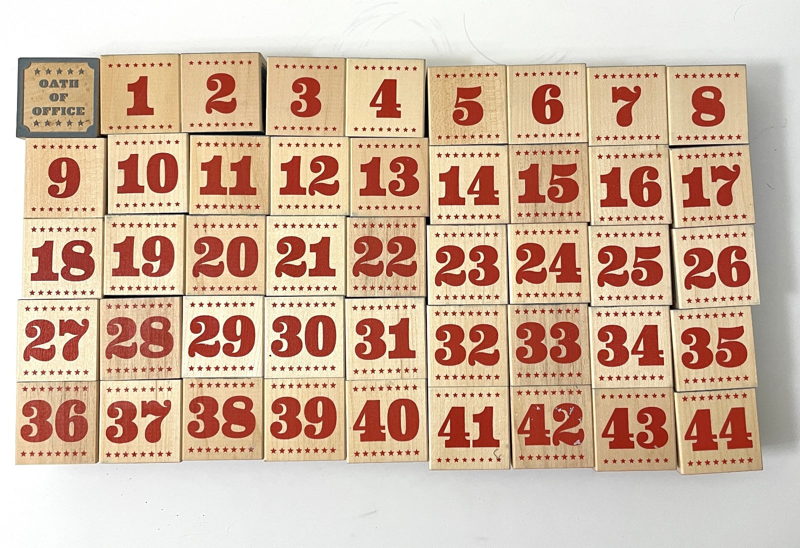 Uncle Goose Presidential Presidents of United States USA Wood Blocks Set Wooden