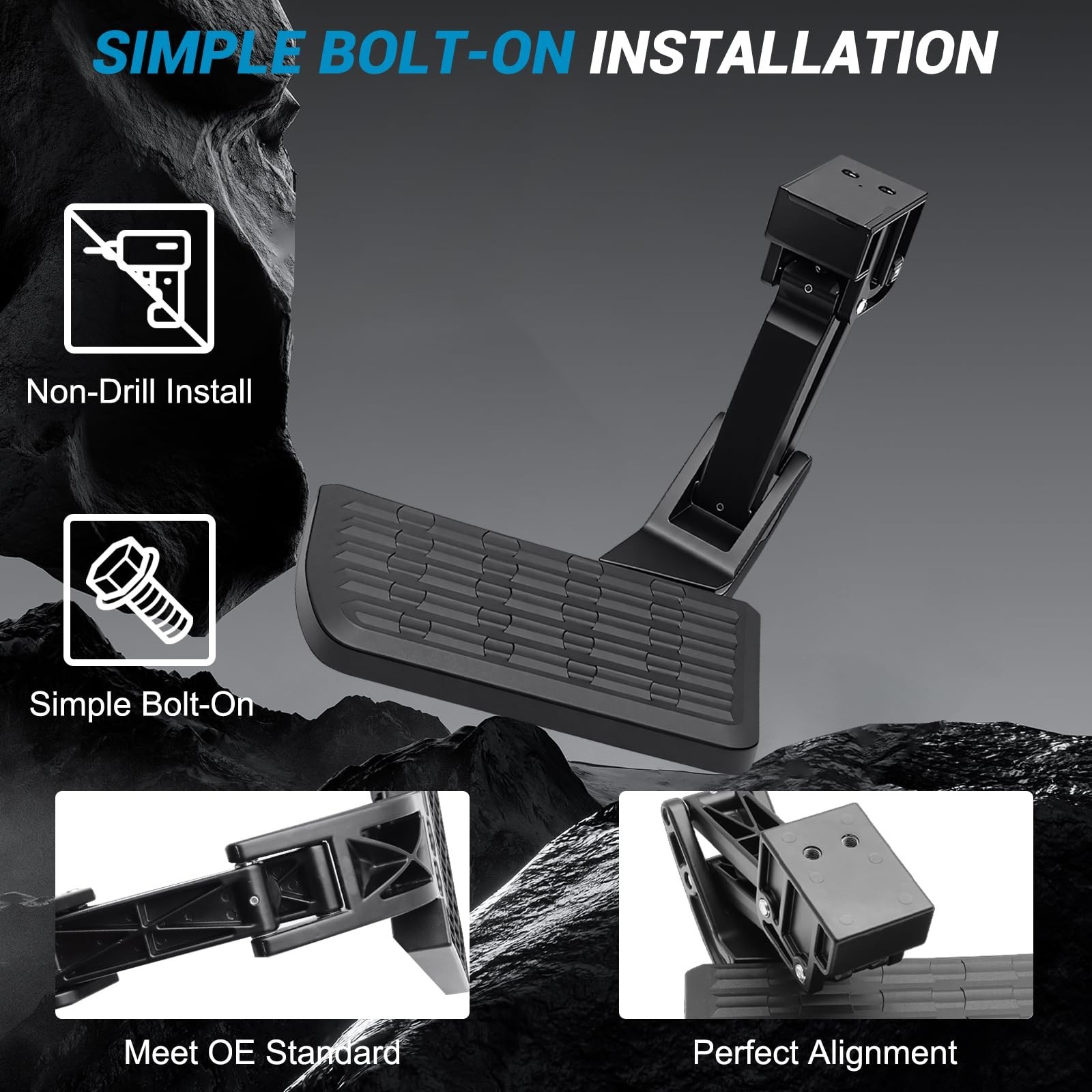 Rear Bed Step Retractable Bumper Step for Ford F150 2015-2020 Retractable Tru…